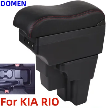 Pre Kia RIO, lakťová opierka box Pre Kia STONIC auto opierkou box vyhradená 2015-2021 USB nabíjateľné popolník auto diely Obrázok