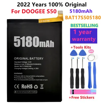 100% Originálne Nové Originálne Kvalitné BAT17S505180 5180mAh kontakty batérie Pre Doogee S50 Telefónu, Batérie, Náhradné Batérie Obrázok