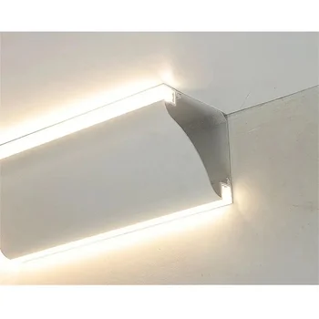 1 m/ks Uhol Nainštalovať Hliníkové Kanál Rohu Profil bez Stropné LED Lineárne Hliníkové Profily, Ľahké Umývanie Pásy Obrázok