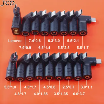 JCD 65W DC USB C PD Napájací Adaptér Converter 5.5X2.5 7.4X5.0 4.5X3.0 mm Notebook, Nabíjačka Typu C Konektor pre Lenovo, Hp, Asus Obrázok