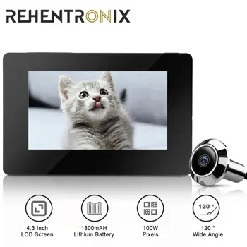 Cat Eye Zvonček Kamery 120° LCD 100W Pixel Smart Zvonček Vonkajšie bezpečnostné Kamery Obrázok