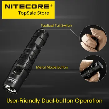 NITECORE MH12SE Taktická Baterka USB-C Nabíjateľná 405 Metrov 1800 Lumenov Vonkajšie Taktické Pochodeň Svetla,21700 Li-ion Batéria Obrázok