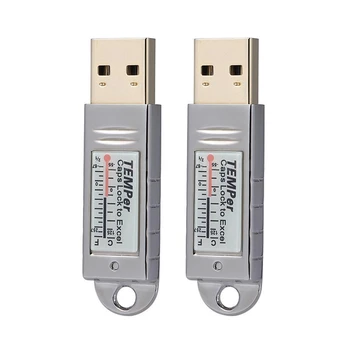 2X USB Teplomer Snímač Teploty Dátového Záznamníka Záznamník Pre Pc, Windows Xp, Vista/7 Obrázok