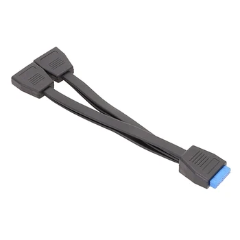 19Pin USB Hlavičky USB3.0 1 2 Splitter Interné USB Predlžovací Kábel na základnej Doske Počítača 200 mm Obrázok