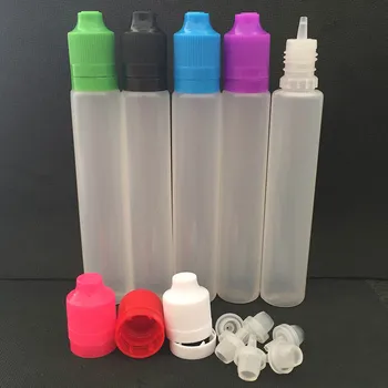 Plastové Dropperpen štýl Fľaše 30ml Naplniteľné Fľaše s Tamper Zrejmé, Detská Spp A Dlhý Hrot Ihly E-liquid Fľašu Obrázok