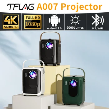 TFlag Mini Projektor A003 Full HD 1080P Podpora 4K 300ANSI WiFi BT5.0 Prenosný Projektor Vonkajšie Home Office Kino Obrázok