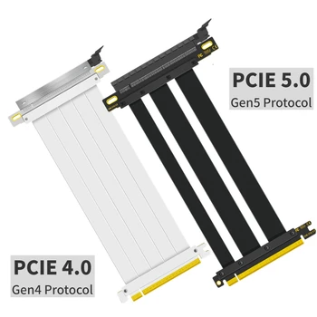 Vysoká Rýchlosť PC Grafickej Karty PCI EXPRESS 5.0 4.0 3.0 X16 Extender Stúpačky Karty PCI-E 4.0 X16 Flexibilný Kábel rozširujúci Port Adaptéra Obrázok