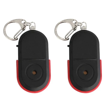 2X Anti-Stratil Whistle Key Finder Bezdrôtový Alarm Smart Tag Key Locator Keychain Tracker Whistle Zvuk LED Svetlo Tracker Obrázok