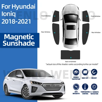 Pre Hyundai IONIQ 2018-2021 Okno Opony slnečník Auto Magnetické opaľovací Krém čelné Sklo Oka Clonu Skladacia Blok UV Kryt Net Obrázok