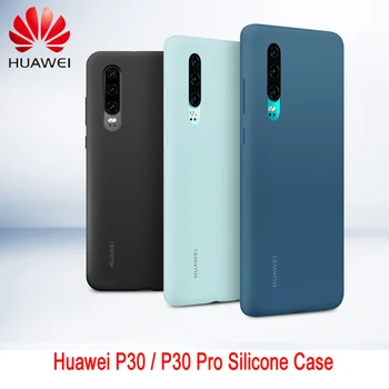 Pôvodné Huawei P30 P30 Pro Prípade HUAWEI Oficiálne Tekutý Silikónový Ochranný Kryt Mikrovlákna Insided Huawei P 30 P 30Pro prípade Obrázok