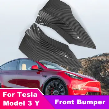 Pre Tesla Model 3 Y Nastaviteľný Univerzálny Prostriedok Auto Predný Nárazník Pery Telo Kit Spojler Splitter Poškriabaniu Chránič Proti Poškriabaniu Obrázok