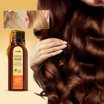 QUIYUM Kurkuma Živín Riešenie Vlasy Esenciálny Olej Vyživujú Vlasy, vlasovú Pokožku, pre Suché Vlasy Posilňujú Vlasové Korienky Výrobok pre Starostlivosť o Vlasy 40g Obrázok