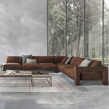 Moderné svetlo luxusný dizajn, kreatívne geometrické jednoduché tkanina zmes šitie multi-osoba, obývacia izba gauč vila Obrázok