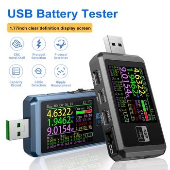USB Batéria Tester Voltmeter Ammeter Prúd Napätie Detektora Typ-C Rýchle Nabitie Detekcia Spúšte Kapacita Zvlnenie Merania Obrázok
