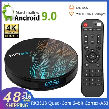 HK1 MAX Android 9.0 RK3318 Quad-Core 2.4 G/5G Wifi, BT 4.0 DDR3 4K internet Media Player Smart Set-Top-Box Obrázok