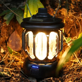 3500 Ma Outdoor Camping Svetlo LED Retro Kôň Prenosné Svietidlo Stan Svetlo Pohodlné Nabíjanie pomocou pripojenia USB Camping Svetlo Obrázok