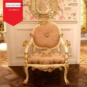 Francúzsky romantický pevné breza ručne vyrezávané dcéra izba fantasy princezná pink srdce single-sídlo voľný gauč Obrázok