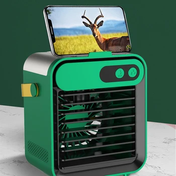 Nové Domáce Spotrebiče, Klimatizácia USB Mini Chladiaceho Vzduchu Chladič Prenosné Mobilné Zvlhčovanie Plochy Vodné Chladenie Ventilátor Obrázok