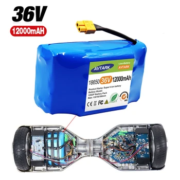 36V 12A batérie hoverboard nabíjateľná li-ion batéria, li-ion bunky pre elektrické samostatne rovnováhu skúter hoverboard jednokolky Obrázok