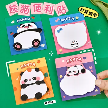 4 ks/pack Bacuľaté Panda Cartoon N-Krát Poznámok Do Zoznamu Memo Pad poznámkový blok Roztomilý Školy Kancelárske potreby Darček Písacie potreby Obrázok