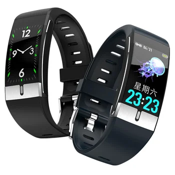 Xiao E66 inteligentny zegarek pomiar temperatury ekg tętno ciśnienie krwi nadgarstek tlenowy zdrowie bransoletka Fitness Band Obrázok