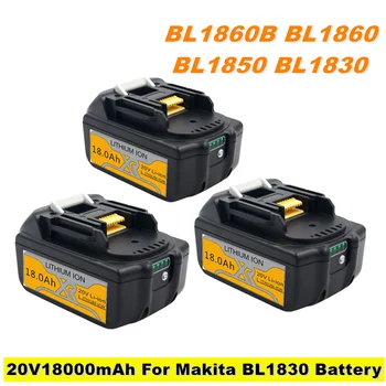 100% Originálne 20V 18000mAh Nabíjateľná Náradie Batérii s LED Li-Ion Výmena LXT BL1860B BL1860 BL1850 BL 1830 Obrázok