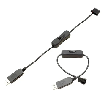 USB na 4Pin PWM 5V na 12V Boost Line USB Rukávy PC Ventilátor sieťový Adaptér Konektor Converter Kábel NA Vypnutie 5V na 12V Obrázok
