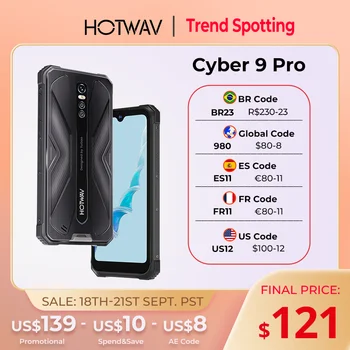 HOTWAV Cyber 9 Pro Robustný Smartphone 8GB+128GB 7500mAh Heliograf P60 Octa-Core 6.3
