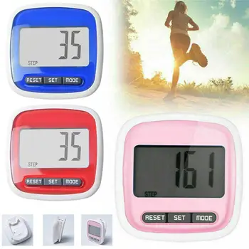 Mini Digitálne Počítadlo Krokov Pre Chodcov, Beh, Jogging Školenia Krok Krokomer Mini Prenosný Ľahký Opasok Passometer Obrázok