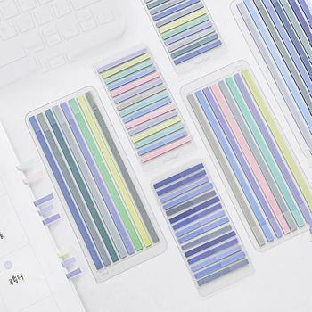Farbu Nálepky Transparentné Fluorescenčné Index Karty Vlajky Sticky Note Papiernictvo Deti Darčeky Školského Úradu Suppli Obrázok