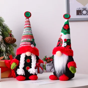 Vianočné Dovolenku Gnome Ručné švédsky Tomte,Christmas Elf Dekorácie, Ozdoby na Vianočný Darček švédsky Červená+Zelená+Biela Trpaslíci v Tomte 29 cm Obrázok