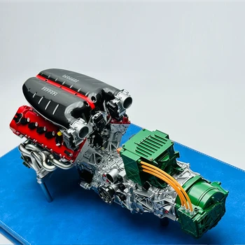 RAFA Motor Model 1:6 Limited Edition Simulácia Motor Model Carbon Fiber Base Statický Model Kolekcie Dekorácie Obrázok