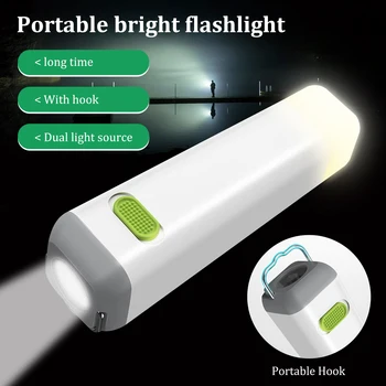 Super Jasné LED Baterku, USB Nabíjanie rucneho Prenosné Stan Svetlo Kempingové Svietidlo Nepremokavé Pracovné Svetlo Núdzové Svietidlo Obrázok
