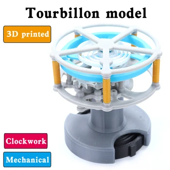 Tourbillon 3D tlač model Mechanické Hodinky hodiny Ručné Rozbalí hračky, stolné dekorácie KMEŇOVÝCH vzdelávania Maker urob si sám Obrázok