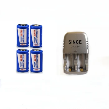 4pcs 880mAh CR2 3v batériou lithium-ion batérie fotoaparátu + 1pcs cr2 nabíjačky batérií Obrázok