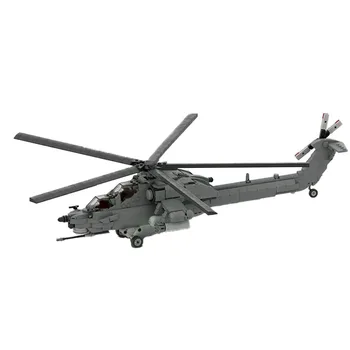1169PCS WW2 Vojenskú MOC 1:35 Meradle MI-28N ZMÄTOK vrtuľník Model kreatívne nápady high-tech ChildrenToy Darček Stíhacieho Lietadla Bloky Obrázok