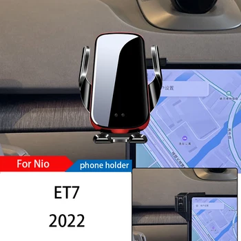 Bezdrôtová Nabíjačka Auto Držiaka Telefónu Pripojiť Stojan Pre Nio ET7 2022 Nastaviteľné GPS Navigáciu, Mobilný Držiak Nainštalovať Príslušenstvo Obrázok