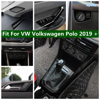 Odvzdušňovací / Head Light Switch / Gear Shift / Dverí Rukoväť Panel Kryt Výbava Pre VW Volkswagen Polo 2019 - 2023 Čierna Príslušenstvo Obrázok
