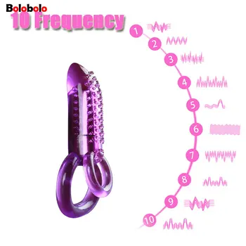 Klitorisu Vibrátory Pre Ženy, Sex Shop Penis Hračky Klitorisu Dvojitý Krúžok Vibrátor Páry Mužov Pošvy Masturbator Masér Obrázok