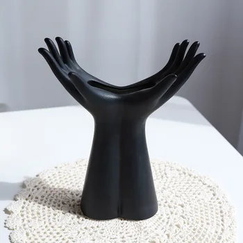 Nordic iny štýl kreatívne ľudské telo art keramické vázy obývacia izba stola hydroponické kvet usporiadanie high-end dekorácie Obrázok