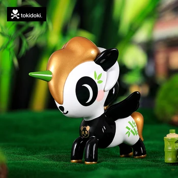 Tokidoki Šťastie Panda Jednorožec 5-palcový Akčné Anime Postavy Hračky Kawaii Model Ornament Dievčatá Narodeninám Roztomilý Pvc Ornament Obrázok