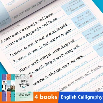 Anglický copybook kaligrafie cvičebnica učenie písma pre dospelých a deti praxi nálepky kurzívou opakované použitie Obrázok
