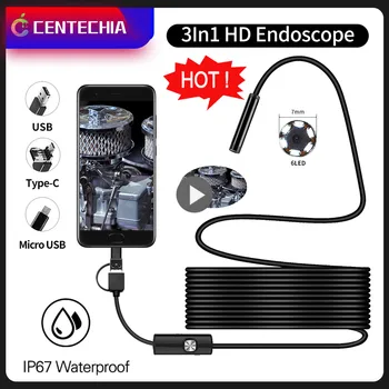 7mm Mobile Endoskopu Mini Kamera Typu C Nepremokavé Borescope Podporuje Pre Android Typ Počítača-c/USB Rozhranie 1M Pevného Trubice Obrázok