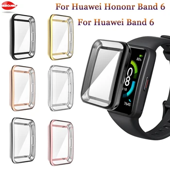 Pre Huawei Band 6 Sledovať Prípade Mäkké TPU Ochranný Kryt Pre Huawei Honor 6 Full Screen Protector Prípadoch Rám Nárazníka Shell Obrázok