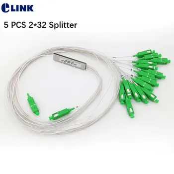 5 KS 2*16 PLC splitter mini bývanie SC/APC 1mtr biely kábel usb 2 do 16 optický spojka Oceľové rúry typ 0,9 mm doprava zadarmo Obrázok