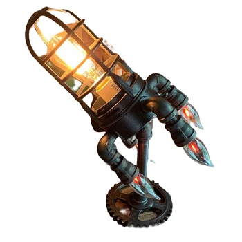 Nočné Svetlo Rocket Lampa Domov Dodáva dlhotrvajúci Steampunk Svietidla Obrázok