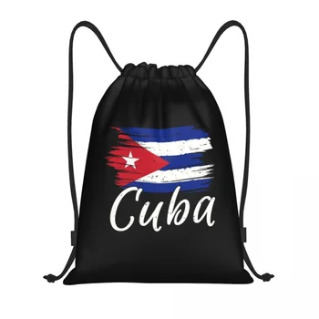 Kubánskej Havane Vlajka Šnúrkou Tašky Muži Ženy Skladacia Telocvični Športové Sackpack Kubánskej Vlasteneckej Nakupovanie Batohy Obrázok