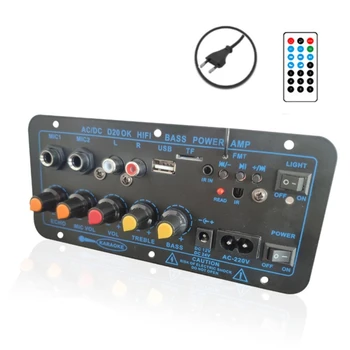 Zosilňovač D20 Bluetooth-kompatibilným Digitálnym MP3 Zosilňovače FM - Treble a Bass Zvuk pre Domov Reproduktor Auto Obrázok