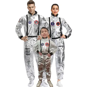 Astronaut Spaceman Cosplay Kostým Striebro Skafander Party Šaty Až Na Halloween Kostým Výkon Kostýmy Obrázok