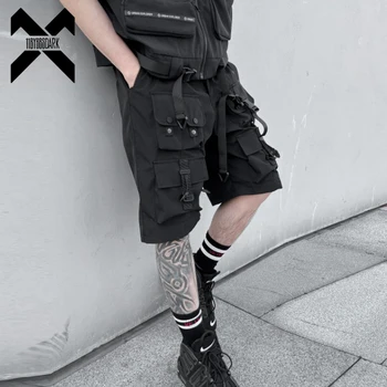 Muži Taktické Cargo Šortky 2023 Letné Módy Funkčné Multi Vrecká Šortky Techwear Hip Hop Streetwear Kolená Dĺžka Nohavice Obrázok